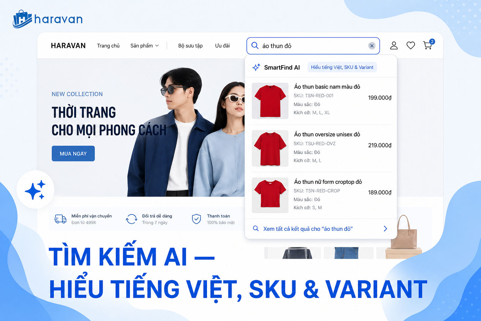 Tìm kiếm AI trên storefront