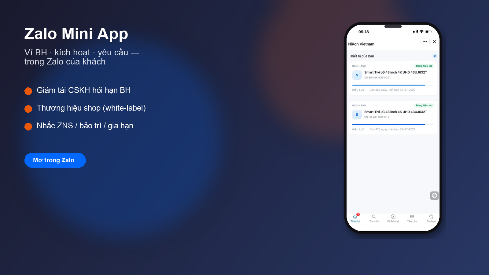 Zalo Mini App OmniCare